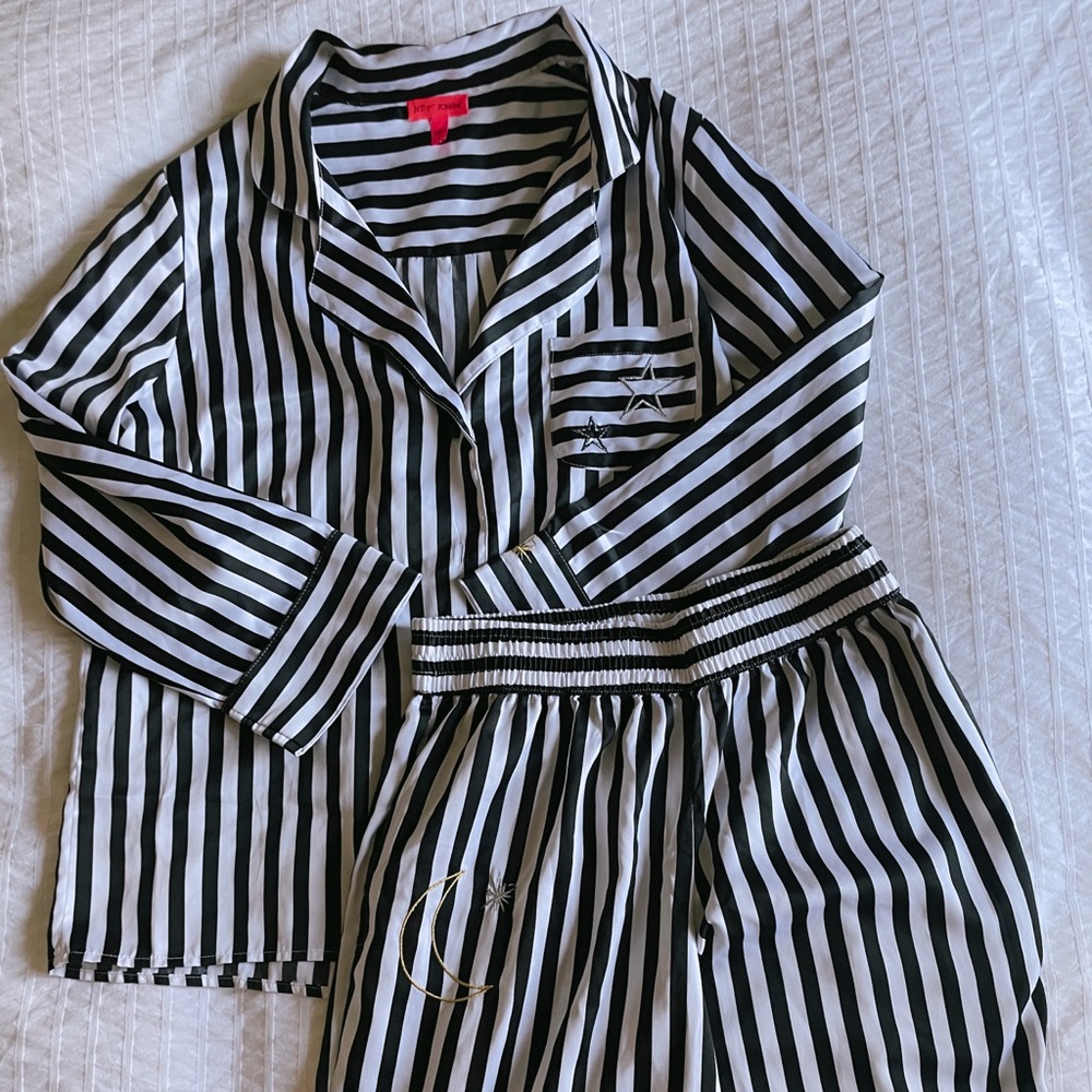 Betsey Johnson Striped Pajamas set